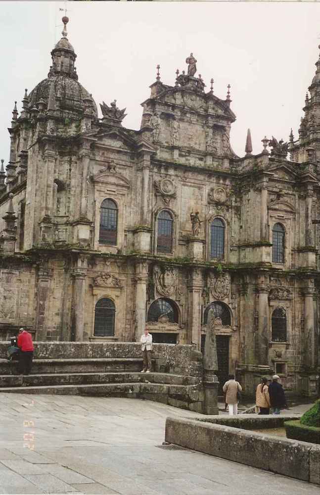 Um detalhe da Catedral de Santiago de Compostela. 